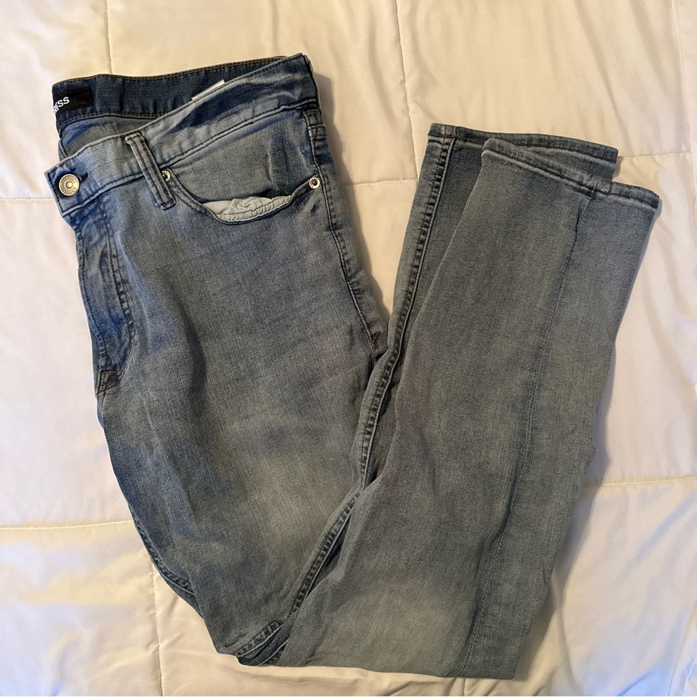 Express Men Gray Skinny Jeans 36x32